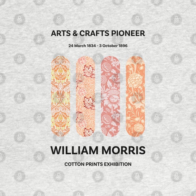 William Morris Textile Pattern, Cotton Prints Exhibition, Arts And Crafts Pioneer by VanillaArt